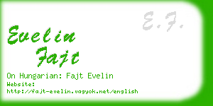 evelin fajt business card